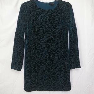 Adrienne Vittadini Velvet Floral Dress